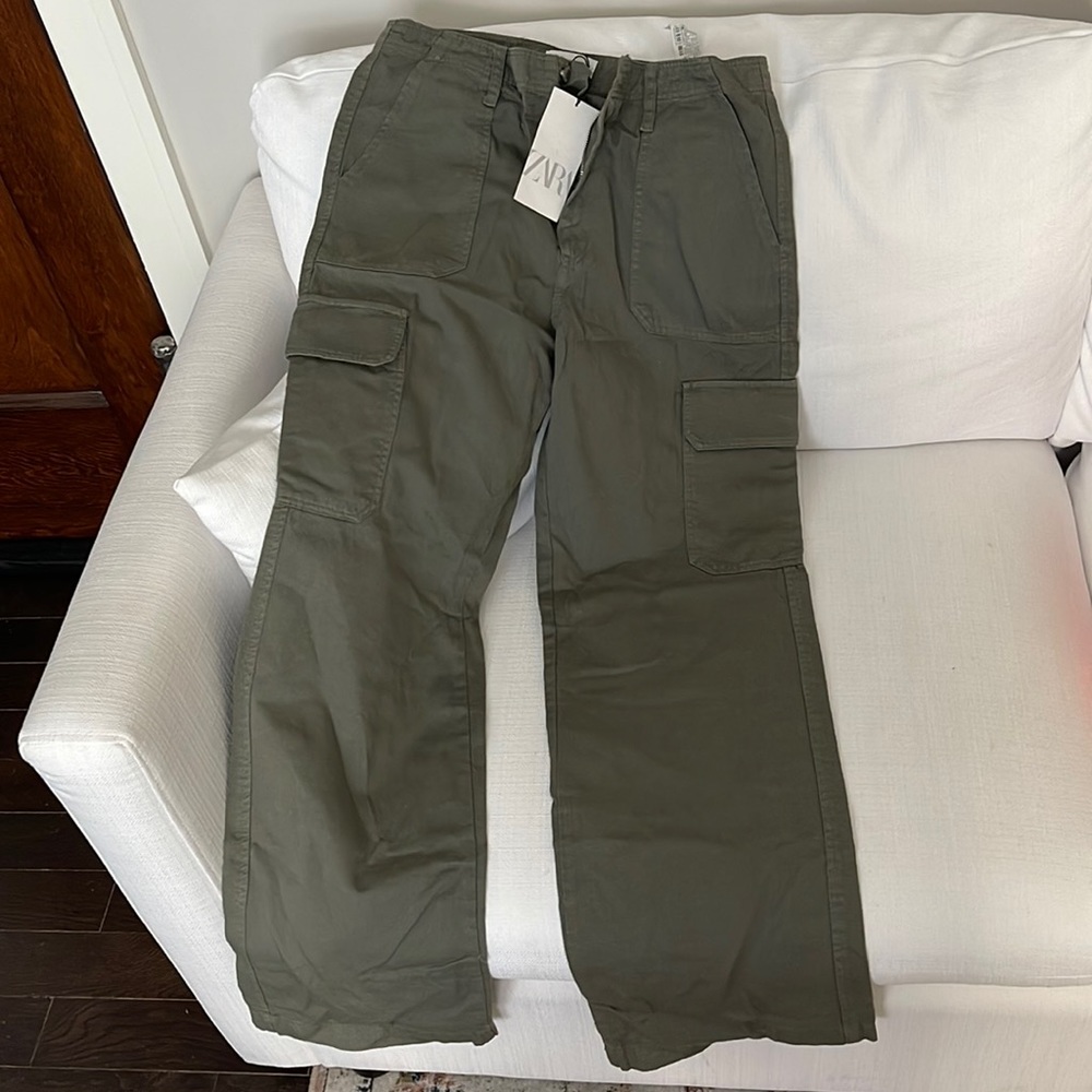 Green Zara Cargo Pants